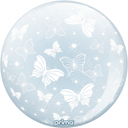 20” White Butterflies Sphere