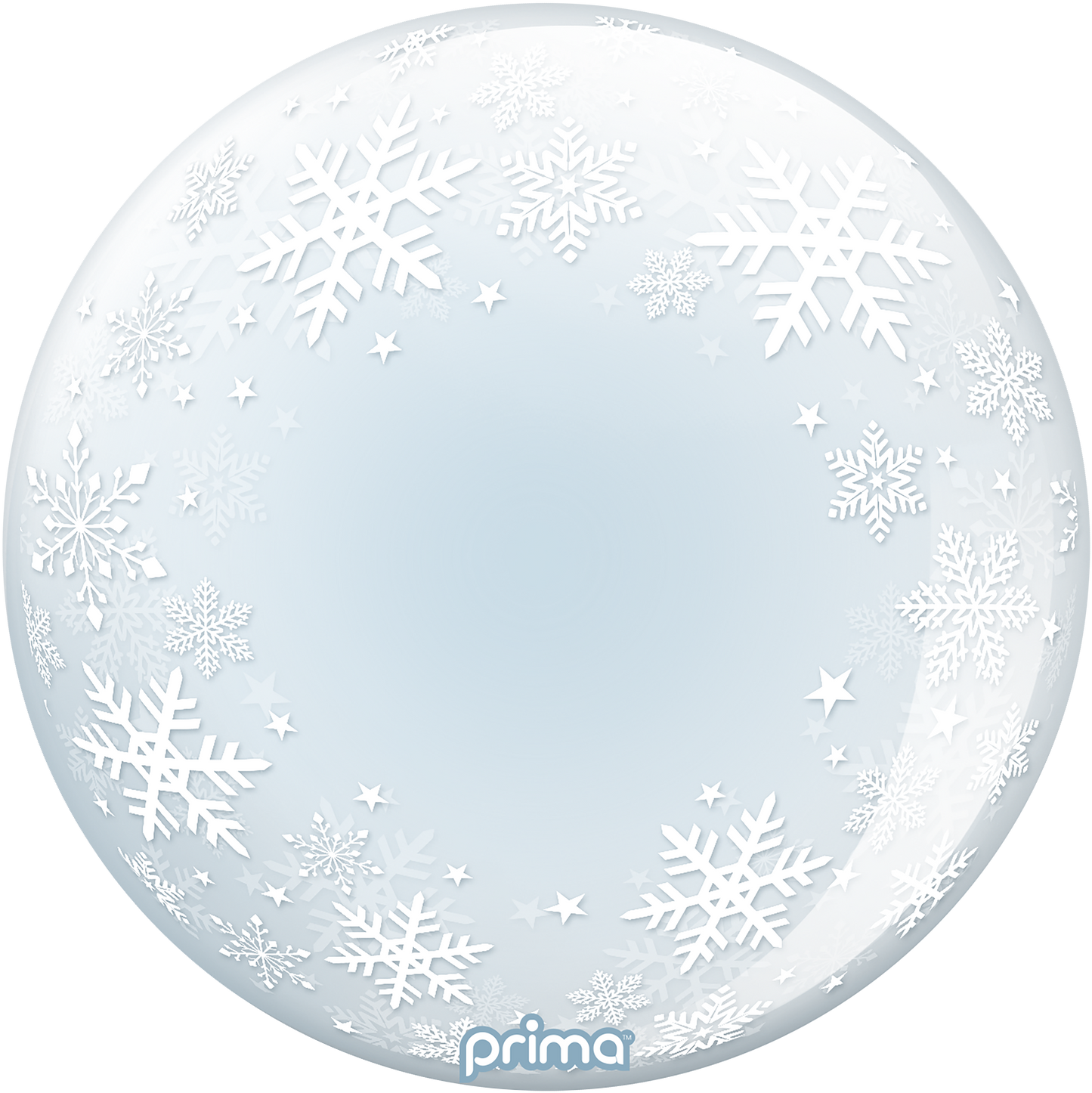 20” White Snowflakes Sphere