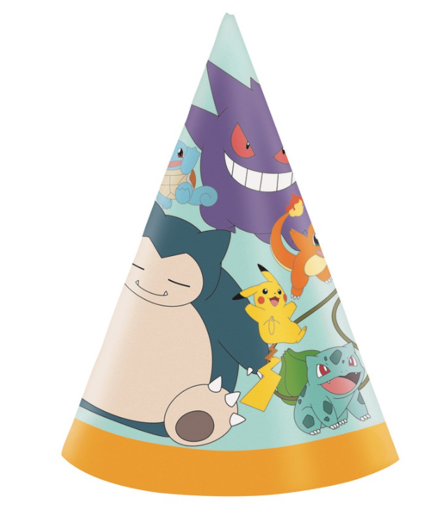 Pokémon Party Hats (8ct) - Unique