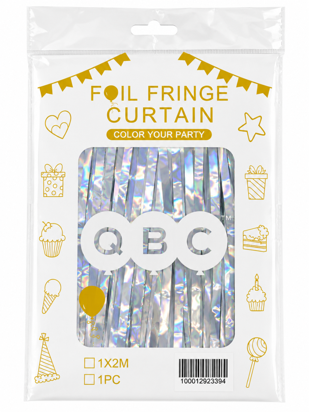 Straight Foil Door Curtains - QBC