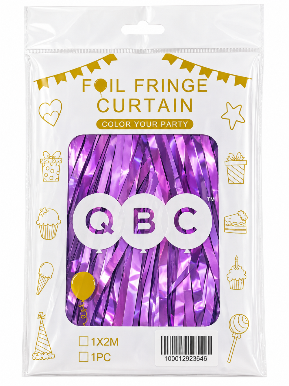 Straight Foil Door Curtains - QBC