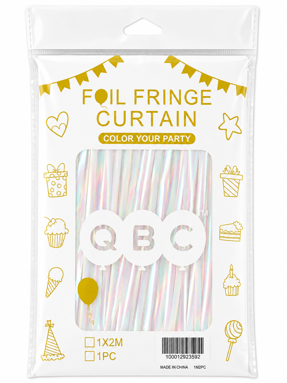 Straight Foil Door Curtains - QBC