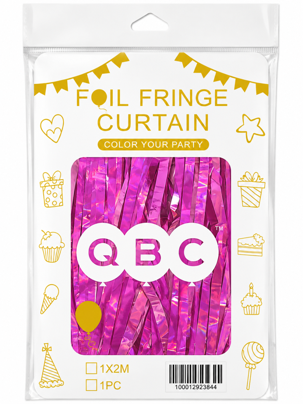 Straight Foil Door Curtains - QBC