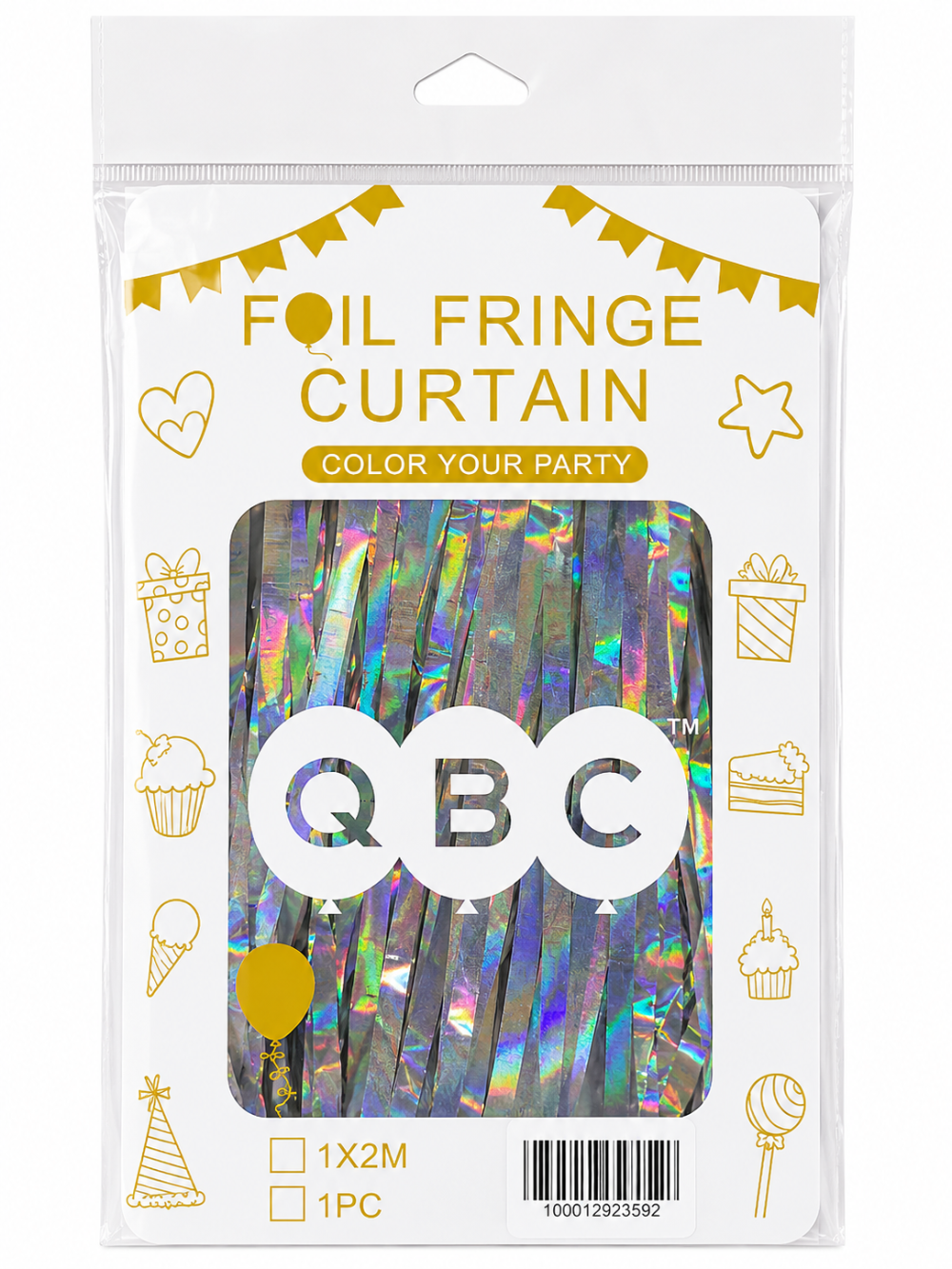 Straight Foil Door Curtains - QBC
