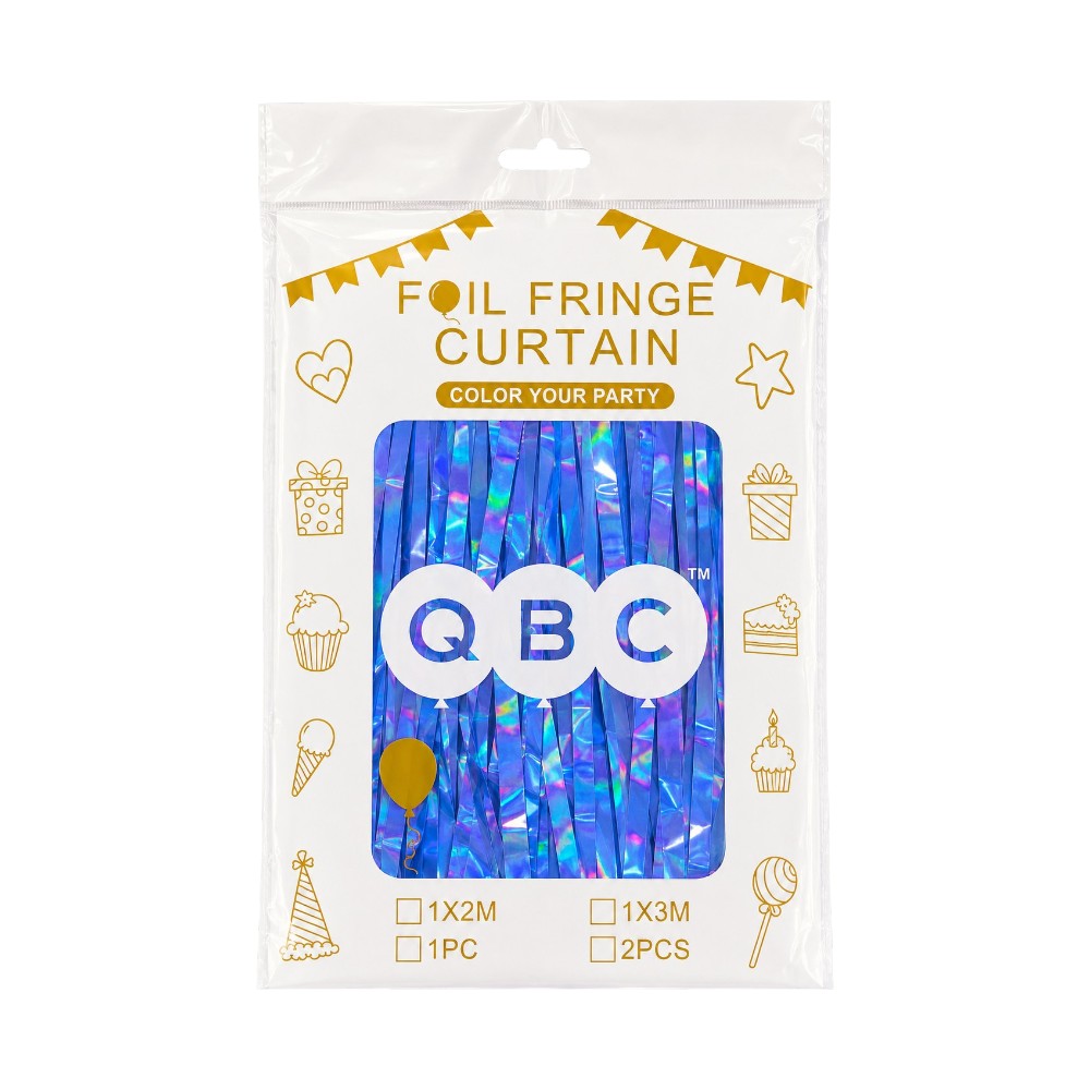 Straight Foil Door Curtains - QBC