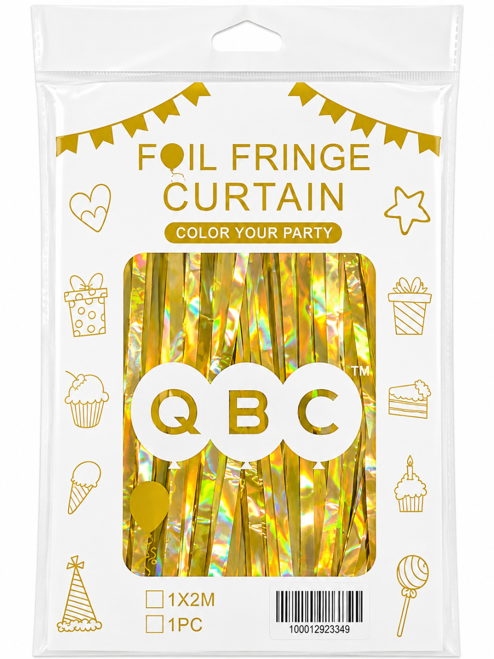 Straight Foil Door Curtains - QBC
