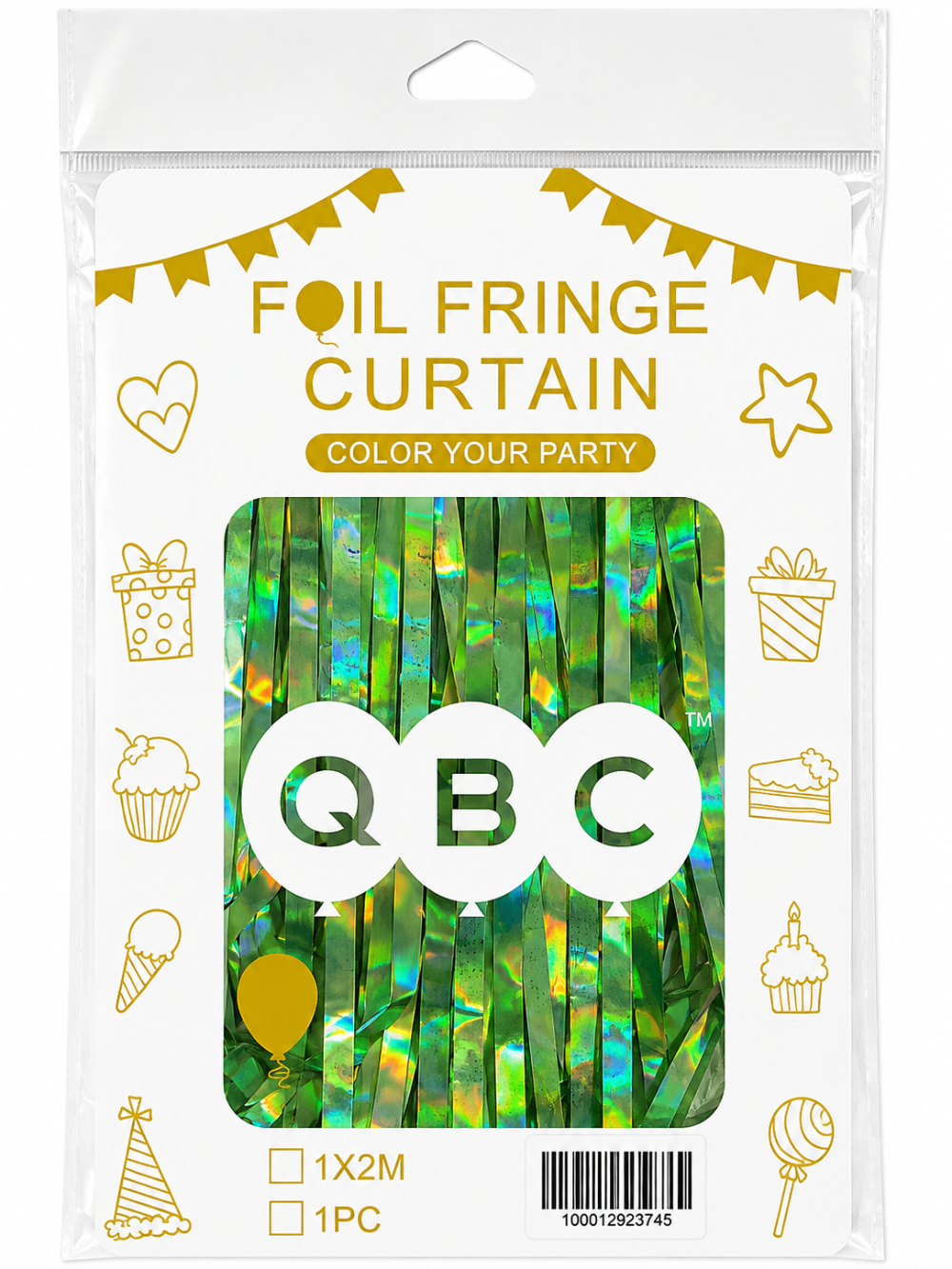 Straight Foil Door Curtains - QBC