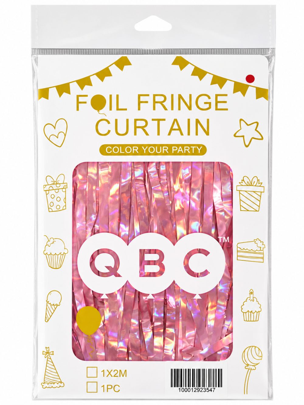 Straight Foil Door Curtains - QBC