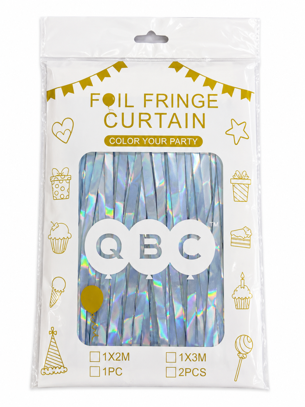 Straight Foil Door Curtains - QBC