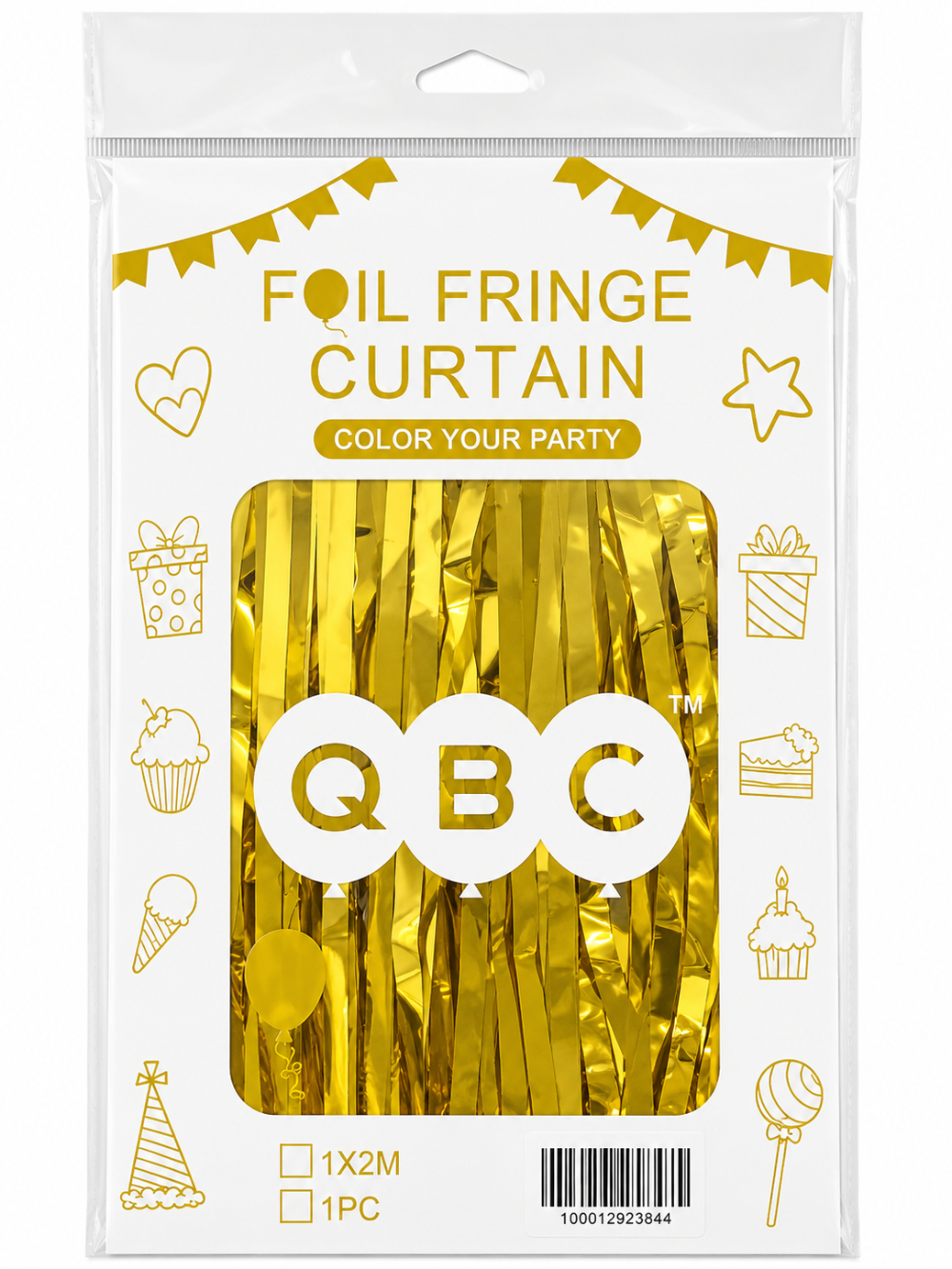 Straight Foil Door Curtains - QBC