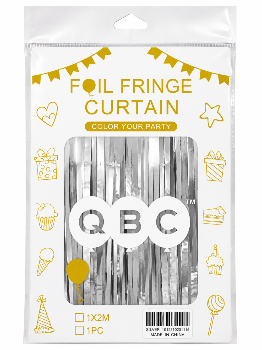 Straight Foil Door Curtains - QBC