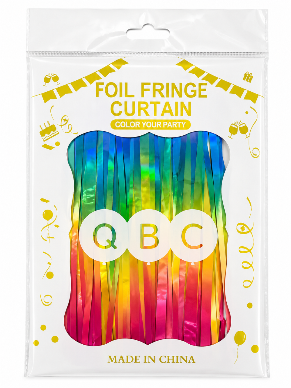 Straight Foil Door Curtains - QBC
