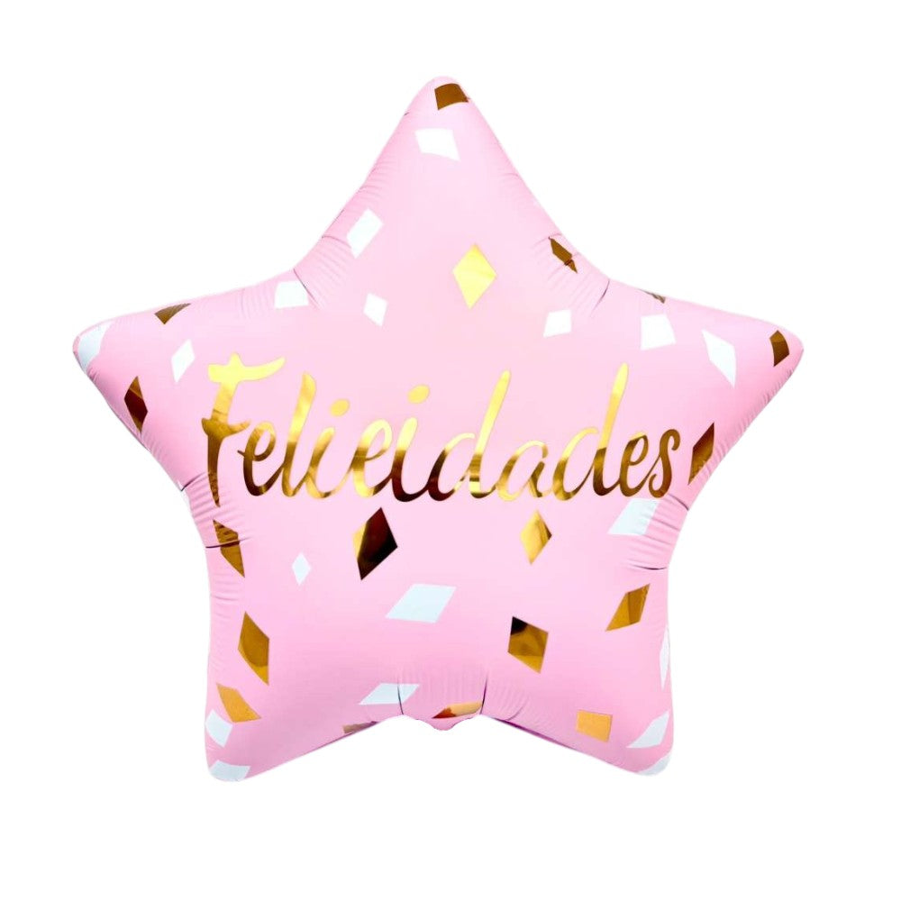 22" Pink Star Confetti - Felicidades (50ct) - Winner Party