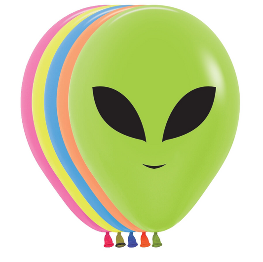 5" Alien Print Assorted (100ct) - Sempertex