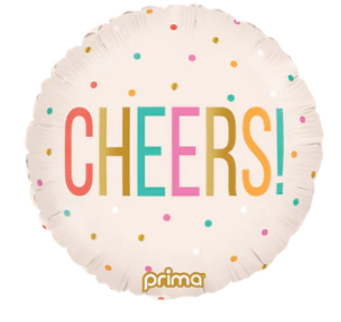 18" Round Cheers Colorful Dots