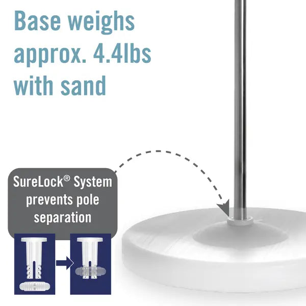 6.5' Telescopic Balloon Base Pro - Silver Rainbow