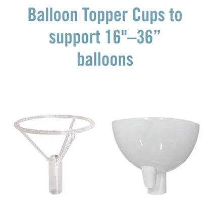 6.5' Telescopic Balloon Base Pro - Silver Rainbow