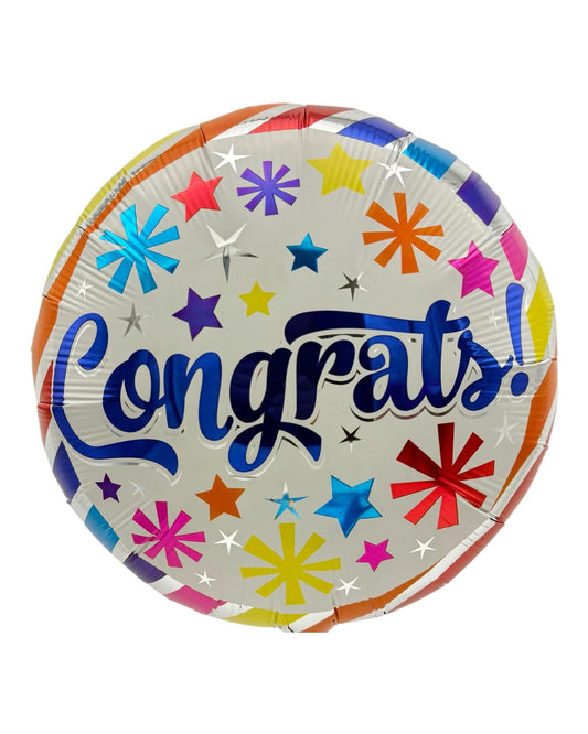 18" Congrats Grad Colorful (100ct) - Conver USA
