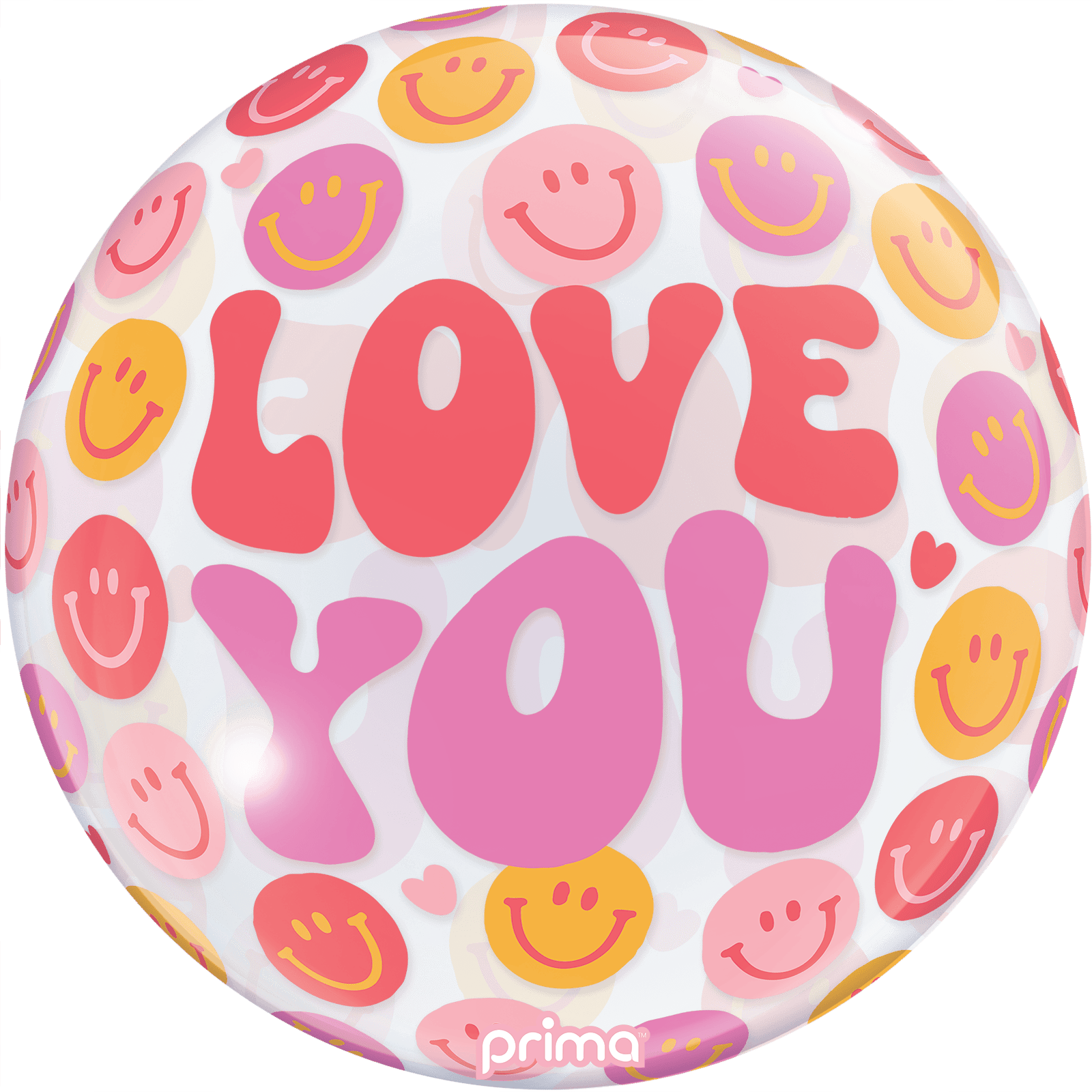 Air - filled Love You Smile Faces Sphere™ - 10"