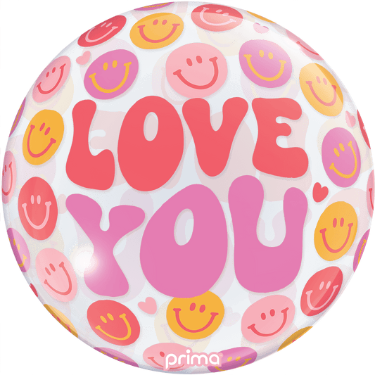 Air - filled Love You Smile Faces Sphere™ - 10"