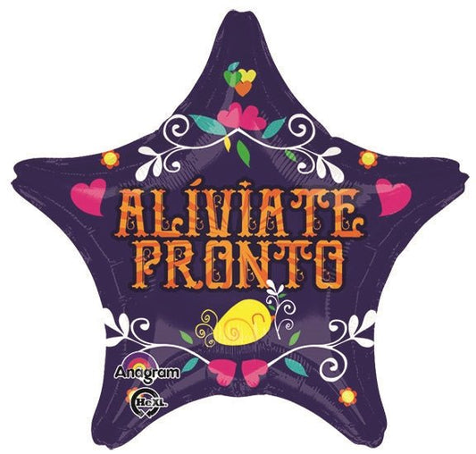 ALIVIATE PRONTO Floral - Standard HX - STAR Shaped Foil Balloon