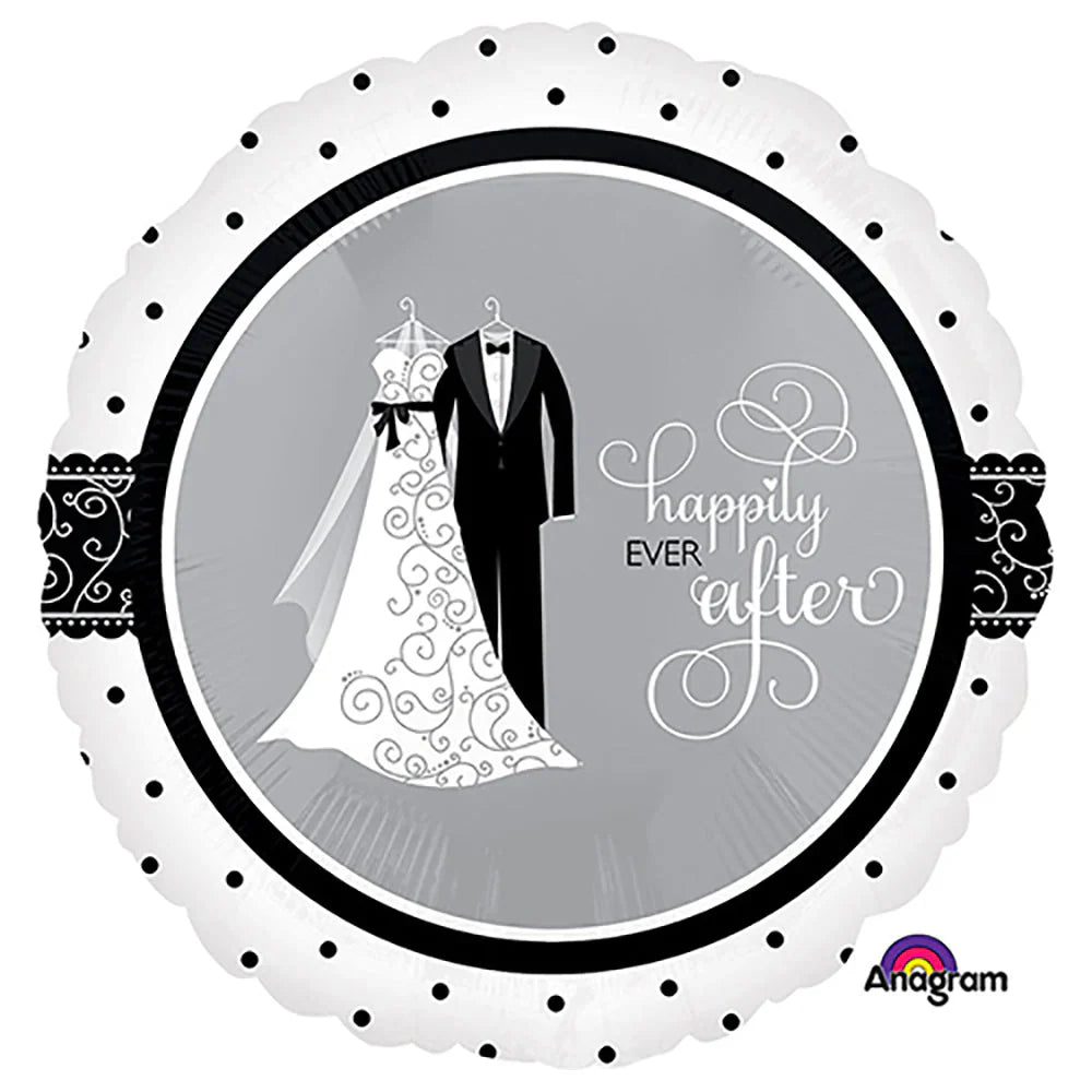 18" Wedding Black and White - Anagram