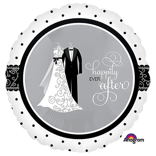18" Boda Blanco y Negro - Anagrama