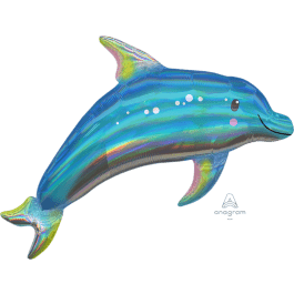 Anagram 29" Iridescent Blue Dolphin Balloon