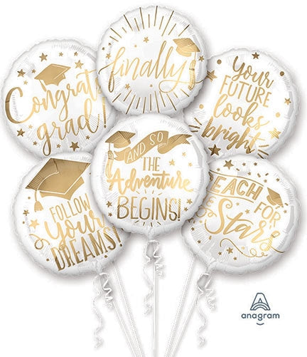 Grad Messages Foil Balloon Bouquet