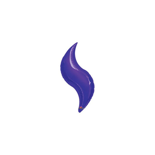 19" PURPLE CURVE Foil Balloon - Package of 5 Air Fill ONLY - Valved