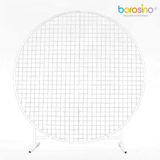 B458B-2M White Round Mesh Arch - Borosino