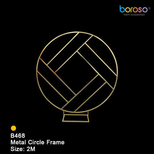 B468-2 Gold Metal Circle Frame - Borosino