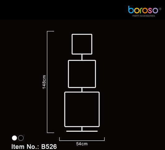 B526-1480 Party Decoration Frame - White - Borosino
