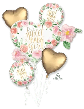 Balloon Bouquet - Floral Baby Girl - Anagram