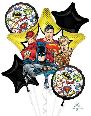 Balloon Bouquet - Justice League (5ct)