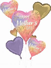 Balloon Bouquet - Mother's Day Botanical Hearts