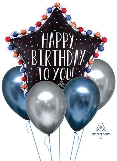 Balloon Bouquet - Satin Infused Happy Birthday to You