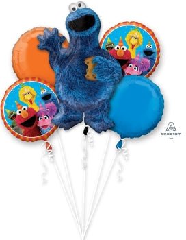 Balloon Bouquet - Sesame Street Cookie Monster
