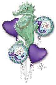 Balloon Bouquet - Sparkling Seahorse Mermaid