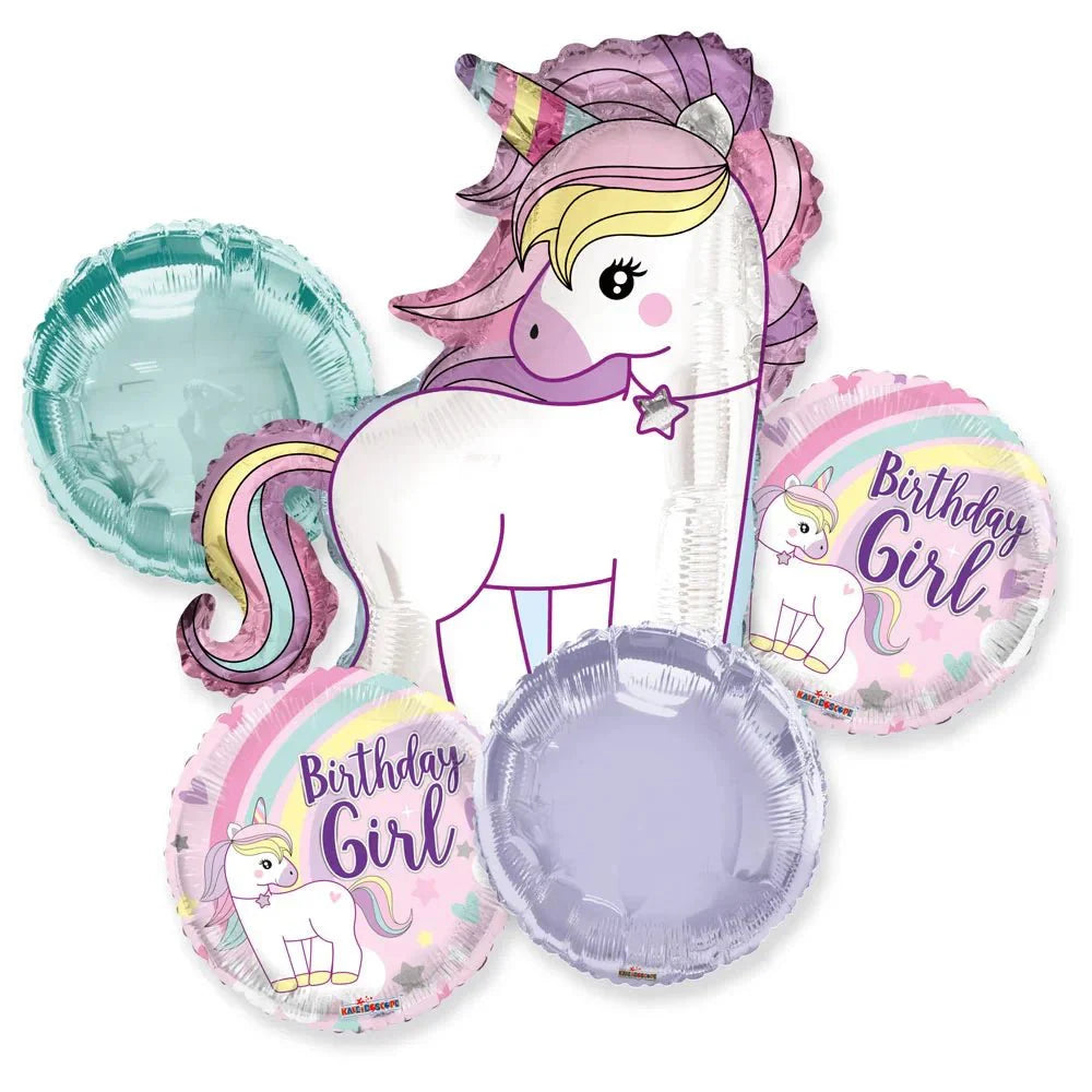 Balloon Bouquet - Unicorn Birthday Girl - Conver USA