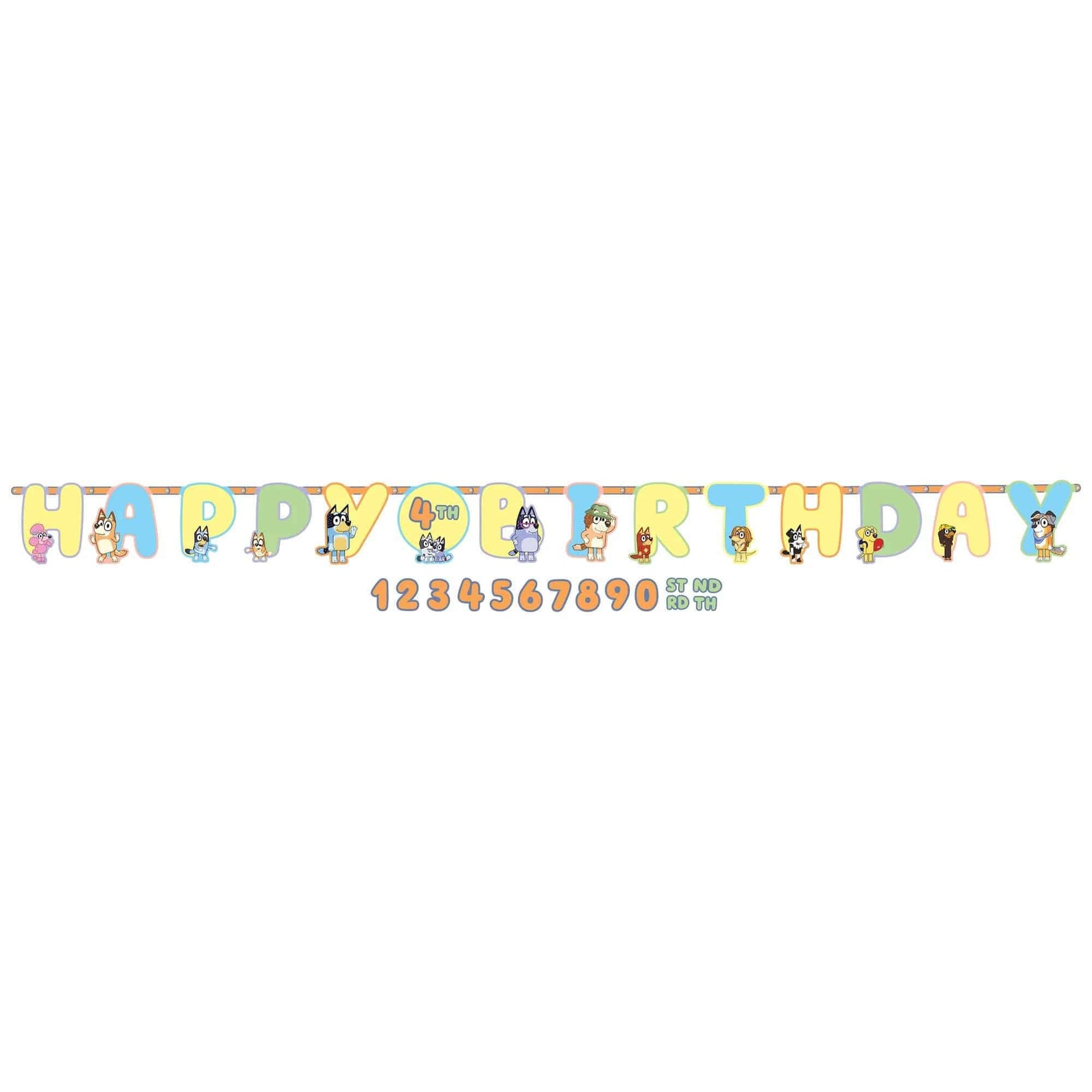 Bluey Jumbo Add an Age Letter Banner - Amscan