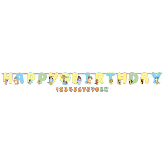 Bluey Jumbo Add an Age Letter Banner - Amscan