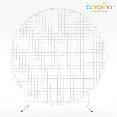 B458-1M Round Mesh Arch - White - Borosino
