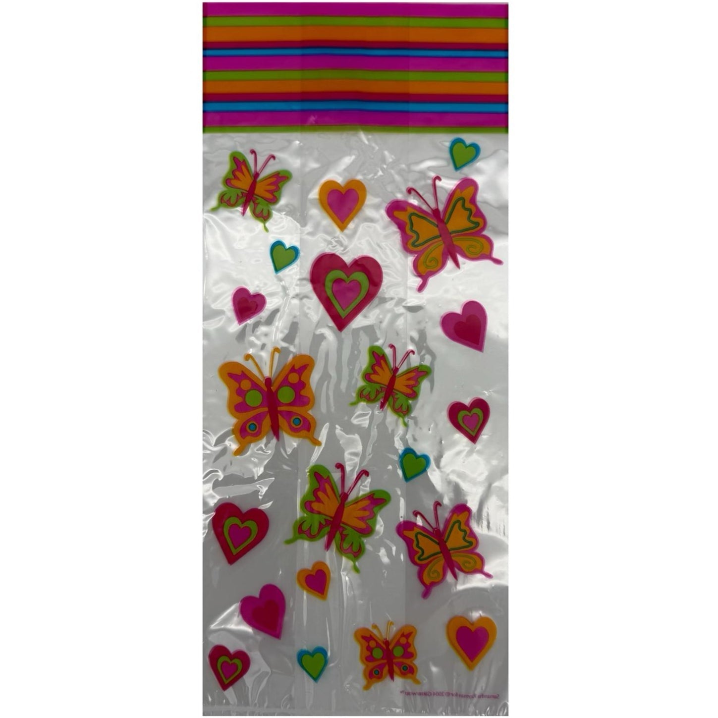 Butterfly & Hearts Cello Bags 8ct