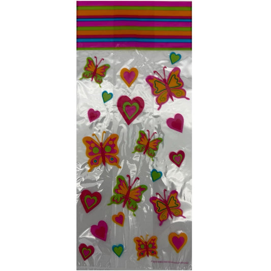 Butterfly & Hearts Cello Bags 8ct