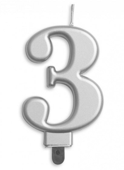 Candle - Silver Number (1ct)