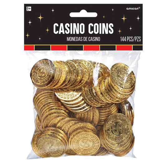 Casino Gold Coins 144ct - Amscan