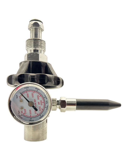 Chrome - Plated Helium Latex Balloon Filler Air Flow Inflator Regulator