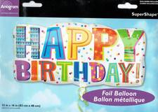 Confetti Happy Birthday Foil Balloon 1ct