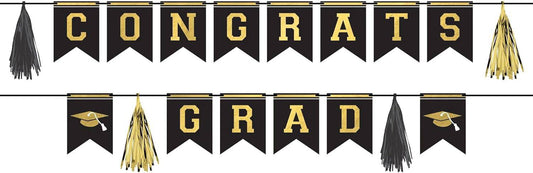 Congrats Grad Pennant Banner Kit - Amscan